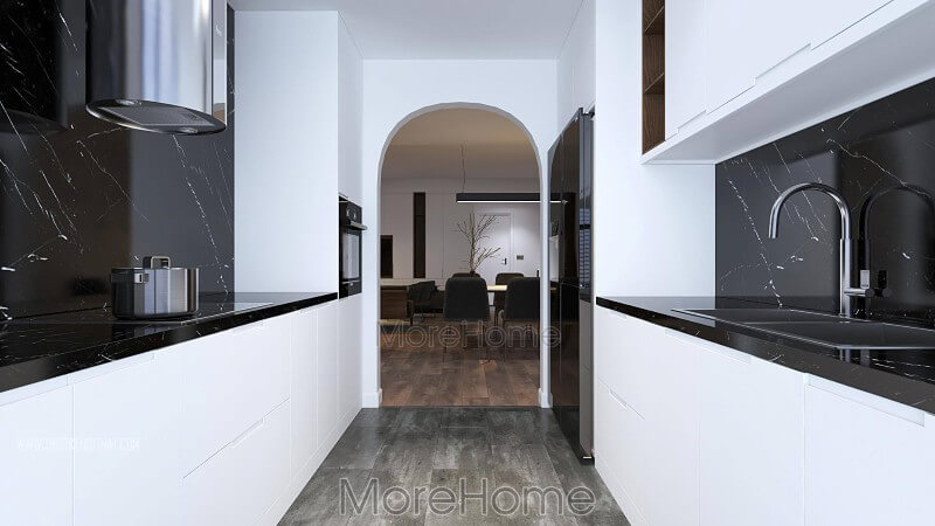 [Cập nhật] Mẫu thiết kế phòng bếp chung cư nhỏ đẹp, ấn tượng và hiện đại